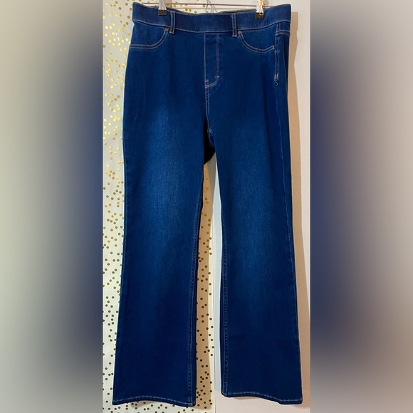 Soft Surroundings Denim - Soft Surroundings Deep Blue Ultimate Pull-On Bootcut Jeans size Medium